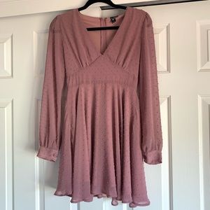 WINDSOR MAUVE MINI DRESS TEXTURED DRESS